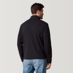 Men's Rec Double Knit Full Zip Jacket -Refined Fashion 13IMAS3540BLACKHEATHER 2212 SS23 028