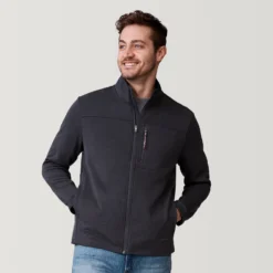 Men's Rec Double Knit Full Zip Jacket -Refined Fashion 13IMAS3540DPCHARCOALHEATHER 2212 FW 006