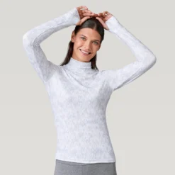 Women's FreeCycle® Cloud Knit Base Layer Top -Refined Fashion 14 ALAF2803 Silver Fair Isle 2208 FW 017
