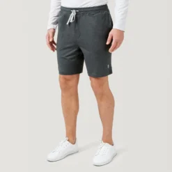 Men's Sueded Flex Shorts -Refined Fashion 14 AMAF2601 Pewter 0097