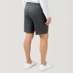 Men's Sueded Flex Shorts -Refined Fashion 14 AMAF2601 Pewter 0116