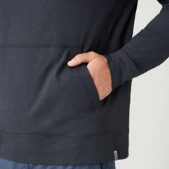 Men's Sueded Flex Hoodie -Refined Fashion 14AMAF2504 BLACK 0496