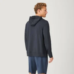 Men's Sueded Flex Hoodie -Refined Fashion 14AMAF2504 BLACK 0513