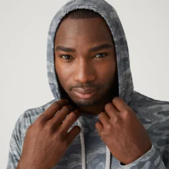 Men's Sueded Flex Hoodie -Refined Fashion 14AMAF2504 ROCK CAMO 0334