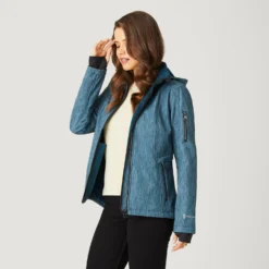 Women's Aeris Super Softshell® Jacket -Refined Fashion 30 LOF2116 TEAL SLATE CHEVRON FC 77 1217