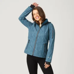 Women's Aeris Super Softshell® Jacket -Refined Fashion 30 LOF2116 TEAL SLATE CHEVRON FC 77 1252