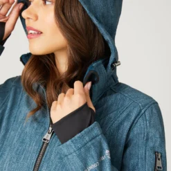 Women's Aeris Super Softshell® Jacket -Refined Fashion 30 LOF2116 TEAL SLATE CHEVRON FC 77 1288