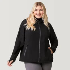 Women's Plus Size Aeris Super Softshell® Jacket -Refined Fashion 30 LOF2116X Black 2208 FW 027