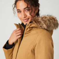 Women's Vanguard II Parka Jacket -Refined Fashion 331 LOF82442 DULL GOLD 3021