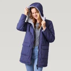 Women's Stratus Lite Reversible Long Jacket -Refined Fashion 462 LOF12302R Blue Moon 2208 FW 049