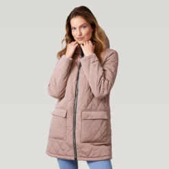 Women's Stratus Lite Reversible Long Jacket -Refined Fashion 462 LOF12302R Mushroom 2208 FW 010