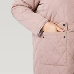 Women's Plus Size Stratus Lite Reversible Long Jacket -Refined Fashion 462 LOF12302X Mushroom 2208 FW 047