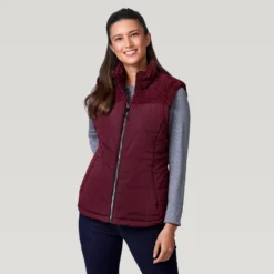 Women's Lansby Stratus Lite Reversible Vest -Refined Fashion 462 LOF2602R Dark Cherry 2208 FW 011