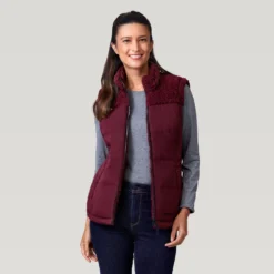 Women's Lansby Stratus Lite Reversible Vest -Refined Fashion 462 LOF2602R Dark Cherry 2208 FW 028