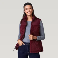 Women's Lansby Stratus Lite Reversible Vest -Refined Fashion 462 LOF2602R Dark Cherry 2208 FW 065