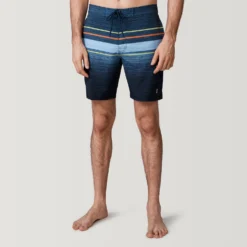 Men's Diamond Plate Stripe Surf Swim Short -Refined Fashion 488MSS35041619SPRINGGREEN 2212 FW 008
