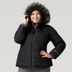 Women's Plus Size Brisk II Parka Jacket -Refined Fashion 512 LOF2705X Black 2208 FW 014