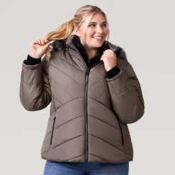 Women's Plus Size Brisk II Parka Jacket -Refined Fashion 512 LOF2705X Fossil 2208 FW 017