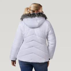 Women's Plus Size Brisk II Parka Jacket -Refined Fashion 512 LOF2705X White 2208 FW 029