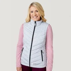 Women's FreeCycle® Lansby Packable Puffer Vest -Refined Fashion 513 LOF2620 SILVER CHIP 0011