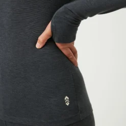 Women's Midweight Sueded Base Layer Top 18 Women's Midweight Sueded Base Layer Top -Refined Fashion H12L1A304S CHAR 0106