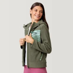 Women's Micro Fleece Zip Up Jacket -Refined Fashion H22 LAF2465 Olive Vine 2208 FW 05253