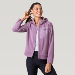 Women's Micro Fleece Zip Up Jacket -Refined Fashion H22 LAF2465 Plum Zinc 2208 FW 054