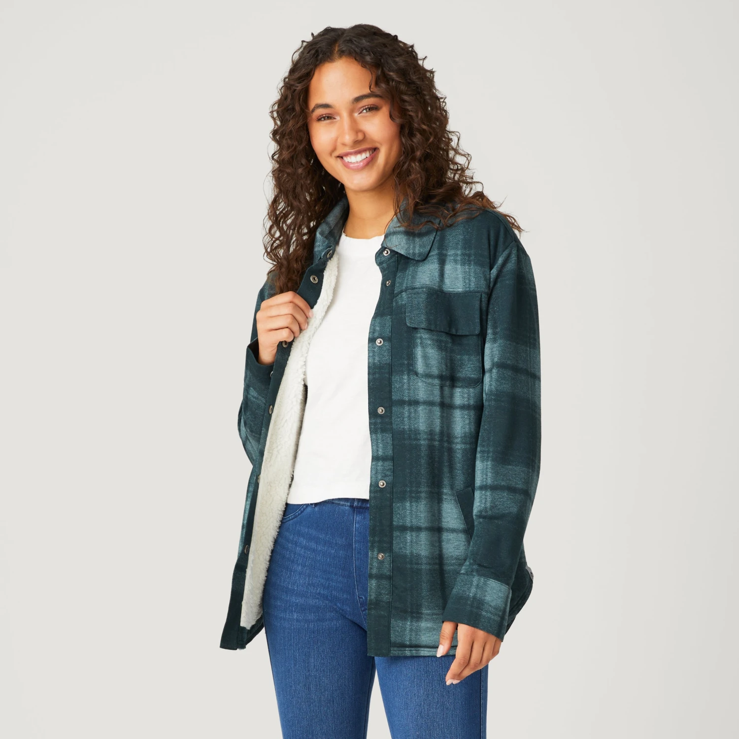 Women's Luxe+ Sherpa Lined Shirt Jacket 6 Women's Luxe+ Sherpa Lined Shirt Jacket - Image 6