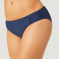 Women's Side Ruched Bikini Bottom -Refined Fashion SA2312 NAVY 068