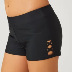 Women's Side Strap Boy Short -Refined Fashion SA2525 BLACK 194