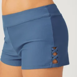 Women's Side Strap Boy Short -Refined Fashion SA2525 SLATE 032