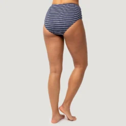 Women's Popcorn Stripe High-Waisted Brief 5 Women's Popcorn Stripe High-Waisted Brief -Refined Fashion SF2310 NAVY WHITE 0186