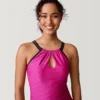 Women's Double Strap Keyhole Tankini Top