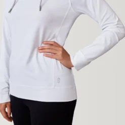 Women's Hooded Pullover UPF Sunshirt -Refined Fashion SPLSS3819WHITE 2212 SS23 0441