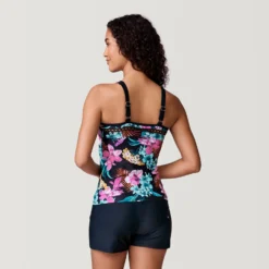 Women's Bali Tropical High Neck Tankini Top -Refined Fashion SRLSS3106 BLACK MULTI 156 SRLSS3503 BLACK 2212 SS23 040