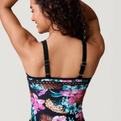 Women's Bali Tropical High Neck Tankini Top -Refined Fashion SRLSS3106 BLACK MULTI 156 SRLSS3503 BLACK 2212 SS23 052