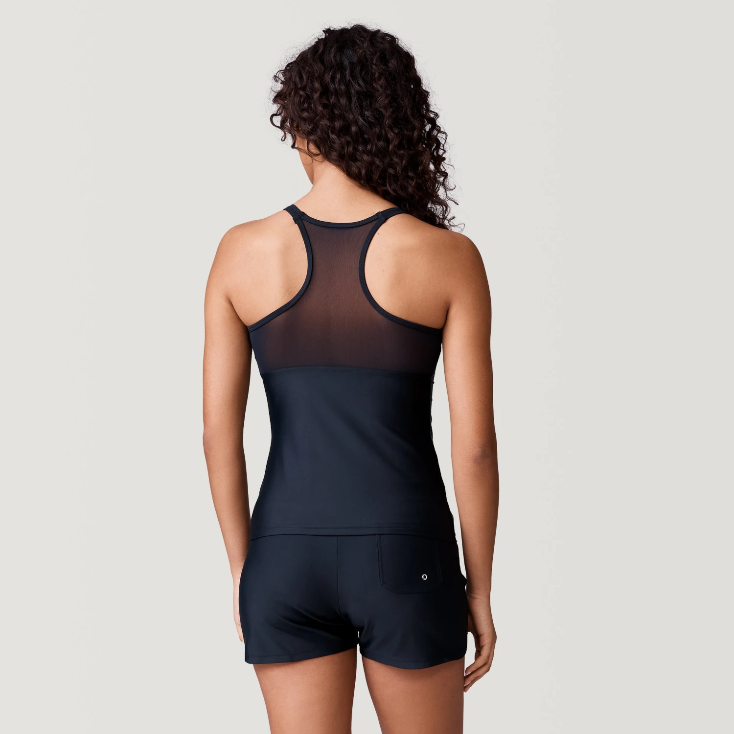 Women's Island Vibe Mesh Zip Up Racerback Tankini Top 4 Women's Island Vibe Mesh Zip Up Racerback Tankini Top - Image 4