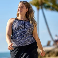 Women's Plus Size Island Vibe Mesh Zip Up Racerback Tankini Top -Refined Fashion SRLSS3125XSRLSS3503X T0110 011 scaled