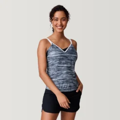 Women's Heat Wave V-Neck Blouson Tankini Top