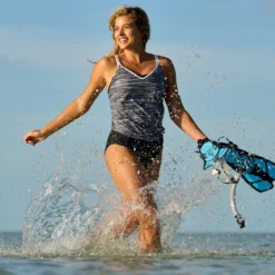 Women's Heat Wave V-Neck Blouson Tankini Top -Refined Fashion SRLSS3170SRLSS3315 T067 036 scaled