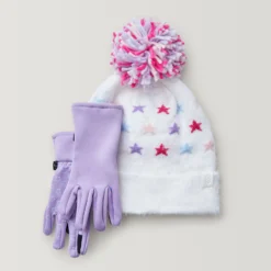 Girls' Star Beanie & Glove Set