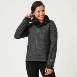 Women's Aeris Super Softshell® Jacket -Refined Fashion womens aeris super softshell jacket striation black 2