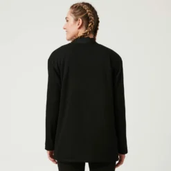 Women's Luxe+ Sherpa Lined Cardigan -Refined Fashion womens luxe cardigan black 2