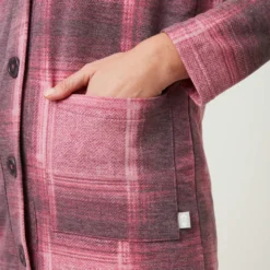 Women's Luxe+ Sherpa Lined Cardigan -Refined Fashion womens luxe cardigan burgundy 3