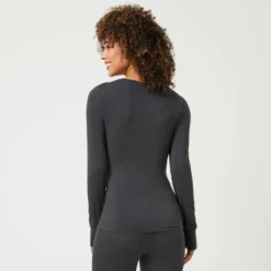 Women's Microtech Heat Base Layer Top 2-Pack -Refined Fashion womens microtech heat base layer top 2 pack charcoal 2