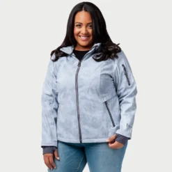 Women's Plus Size Aeris Super Softshell® Jacket -Refined Fashion womens plus size aeris super softshell jacket silver chip 1