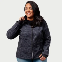 Women's Plus Size Aeris Super Softshell® Jacket -Refined Fashion womens plus size aeris super softshell jacket striation black 1