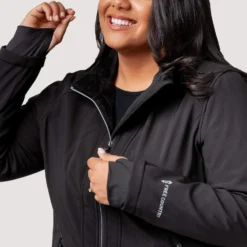 Women's Plus Size Freeform II Super Softshell® Jacket -Refined Fashion womens plus size freeform ii super softshell jacket black 3
