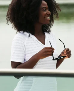 Women's V-Neck Kangaroo Cover Up -Refined Fashion womens v neck kangaroo cover up white 1